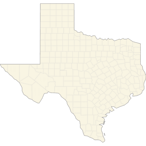 Preview of Blank Printable Map of Texas Counties