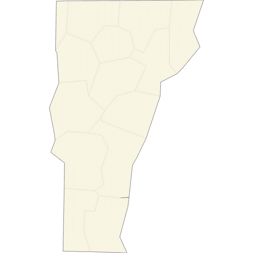 Preview of Blank Printable Map of Vermont Counties