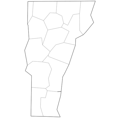 Preview of Outline Map of Vermont Counties