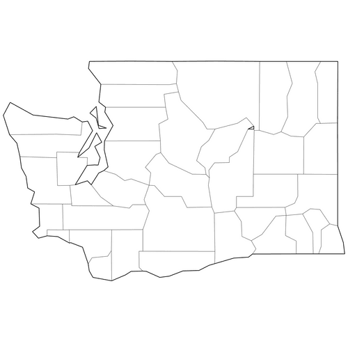 Preview of Outline Map of Washington Counties