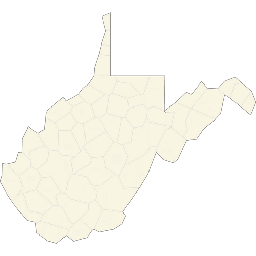 Preview of Blank Printable Map of West Virginia Counties