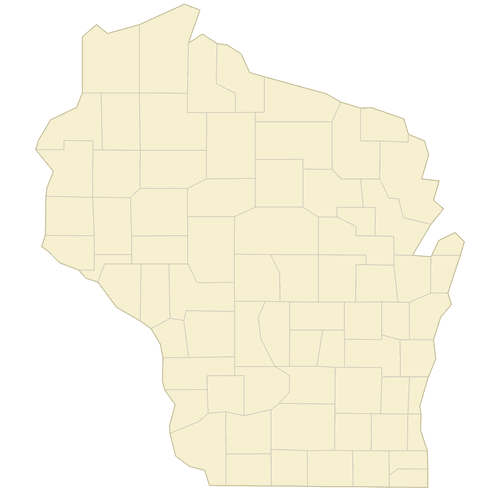 Preview of Blank Map of Wisconsin Counties