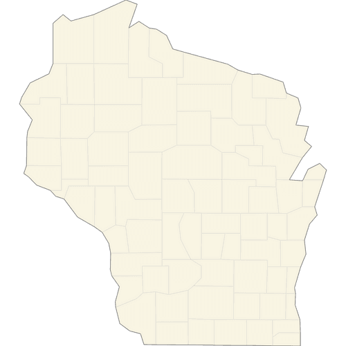 Preview of Blank Printable Map of Wisconsin Counties