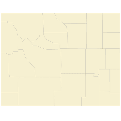 Preview of Blank Map of Wyoming Counties