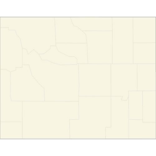 Preview of Blank Printable Map of Wyoming Counties