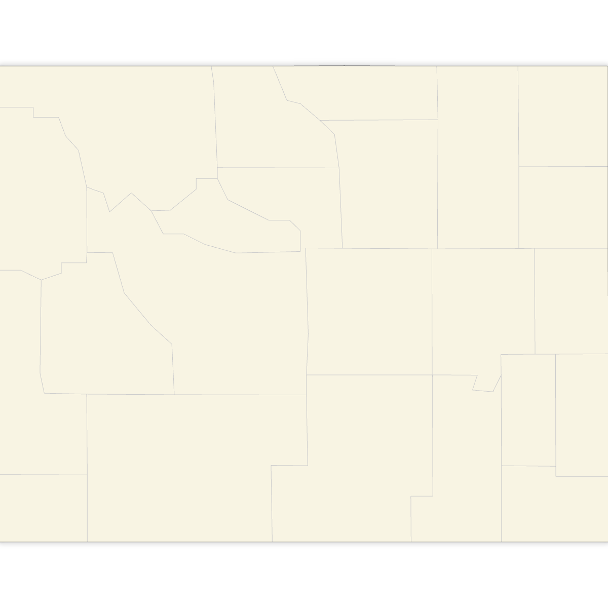 Blank Map of Wyoming Counties