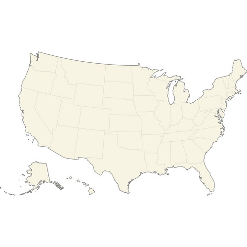 Preview of Blank Printable Map of the United States