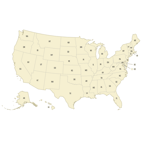 Preview of Labeled Map of the United States