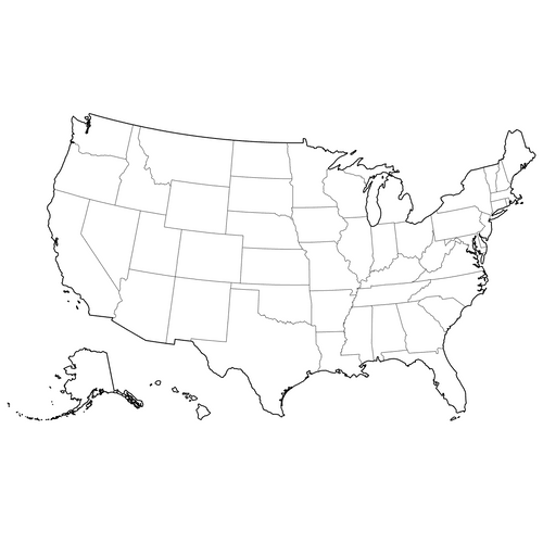 Preview of Outline Map of the United States