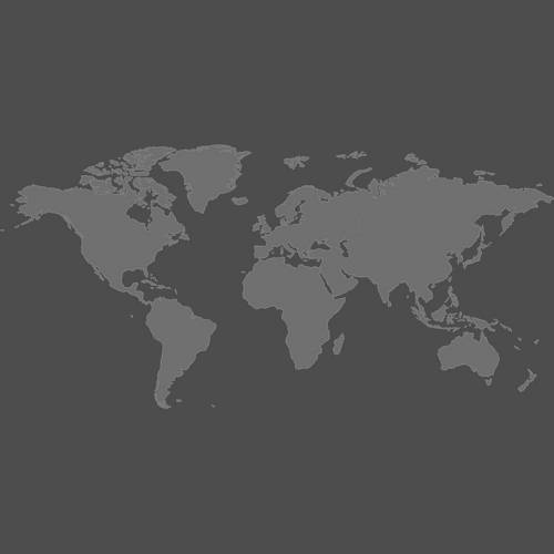 Preview of Blank Printable Map of the World Continents (Dark Theme)