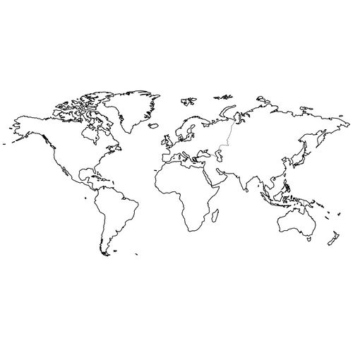 Preview of Outline Map of the World Continents