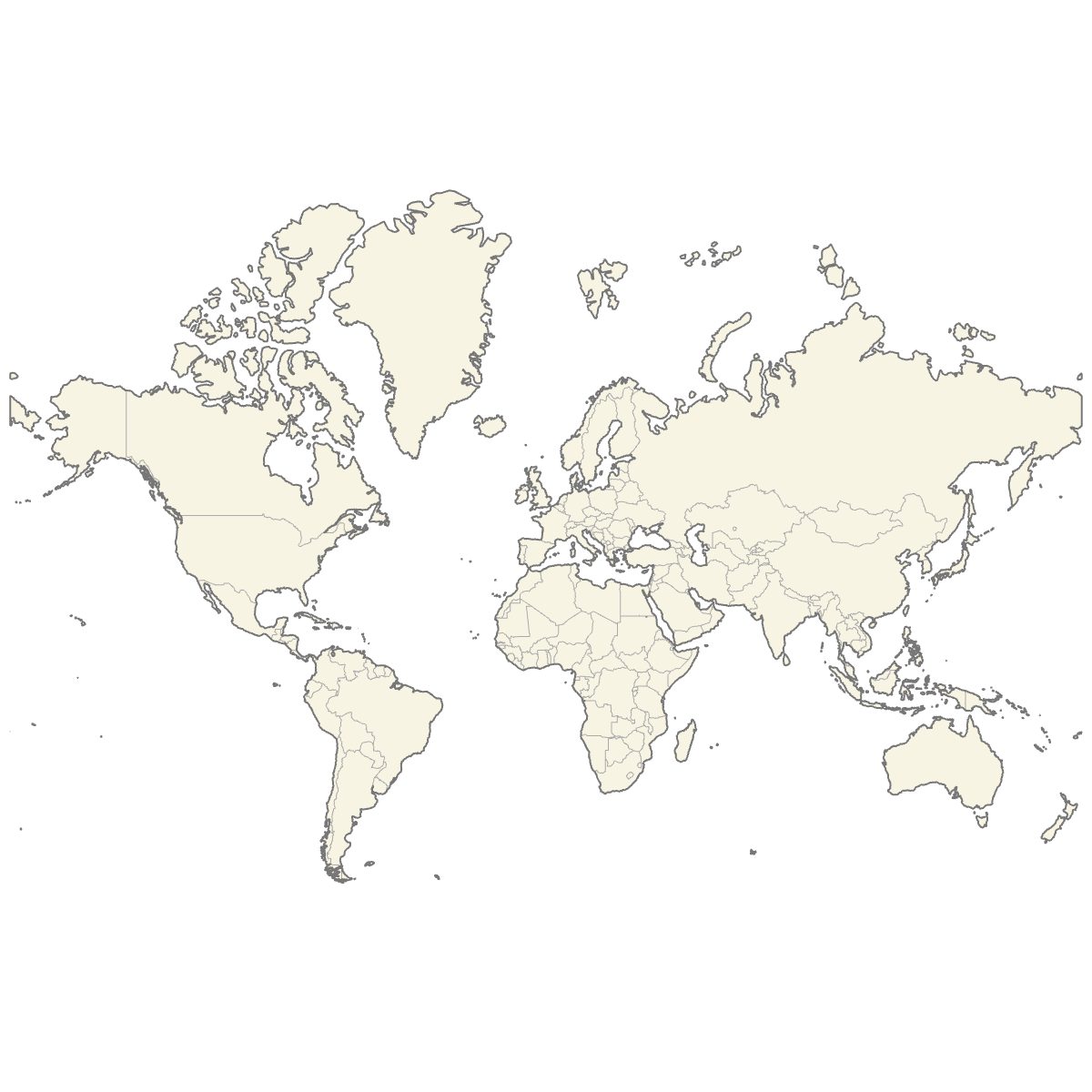 Blank Map of the World